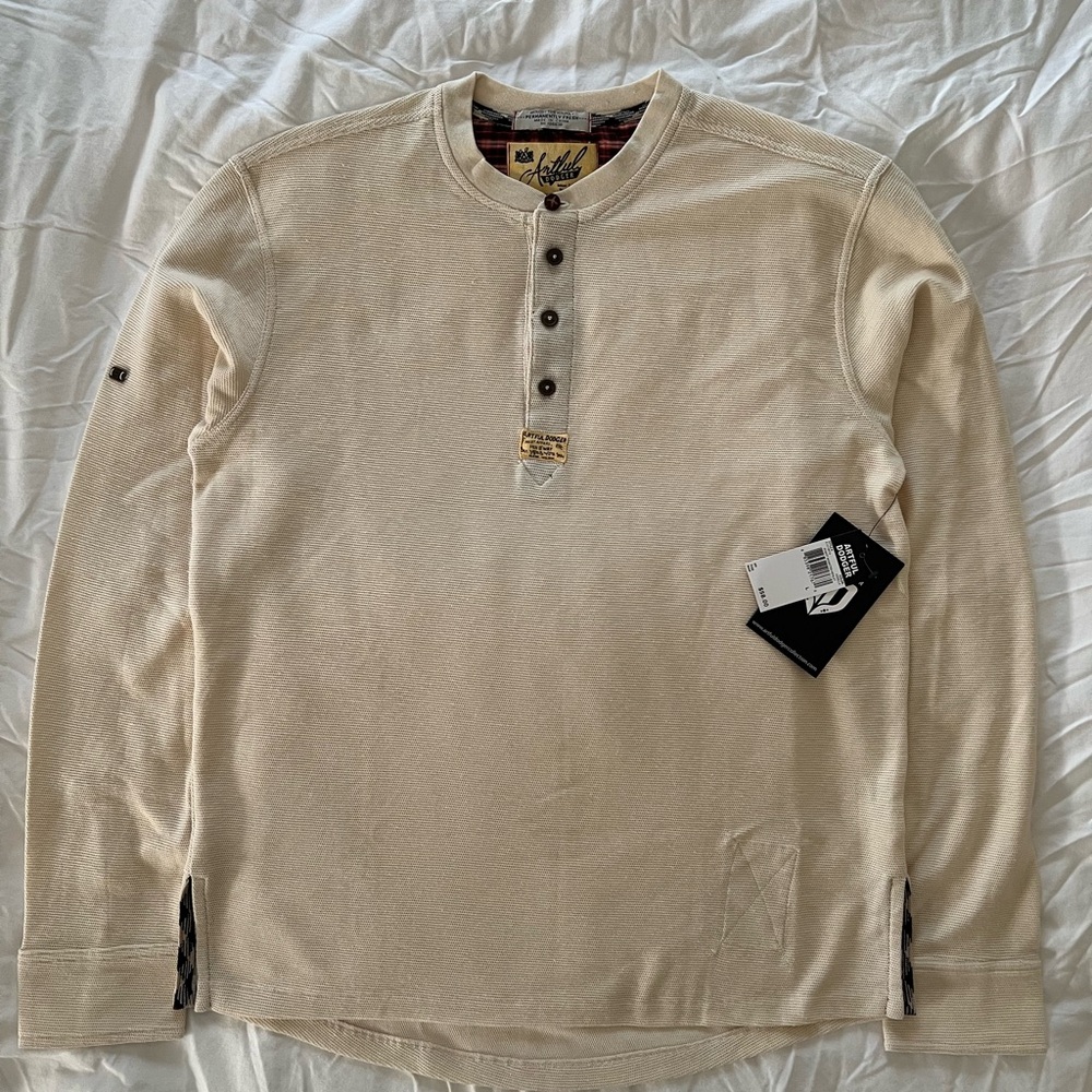 Vanilla Long Sleeve Henley Shirt